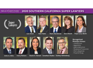10 Nelson Hardiman Partners Named to the 2020 Southern California Super Lawyers List