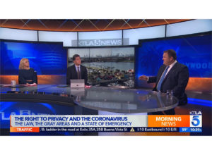 Harry Nelson on KTLA5: The Right to Privacy and the Coronavirus