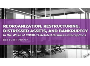 Reorganization, Restructuring, Distressed Assets, and Bankruptcy in the Wake of Covid-19-related business interruptions